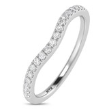Photo of Dorah 1/6 ct tw. Lab Grown Diamond Ladies Band 10K White Gold [BT1667WL]