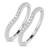 Photo of Dorah 1/3 ct tw. Lab Grown Diamond Same Sex Ladies Band Set 10K White Gold [WL1667W]