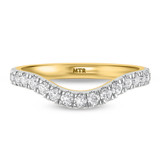 Photo of Faye 1 ct tw. Lab Grown Diamond Same Sex Ladies Band Set 10K Yellow Gold [BT1675YL]