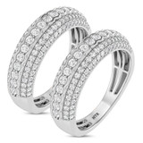 Photo of Dorah 1 3/4 ct tw. Lab Grown Diamond Same Sex Mens Band Set 10K White Gold [WM1667W]