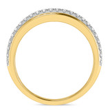 Photo of Faye 1 1/2 ct tw. Lab Grown Diamond Wedding Band Set 10K Yellow Gold [BT1675YM]