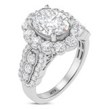 Photo of Dorah 3 3/8 ct tw. Lab Grown Diamond Oval Solitaire Bridal Set 14K White Gold [BT1667WE-I195]