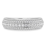 Photo of Dorah 1 1/10 ct tw. Lab Grown Diamond Wedding Band Set 14K White Gold [BT1667WM]
