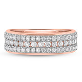 Photo of Faye 1 1/2 ct tw. Lab Grown Diamond Wedding Band Set 14K Rose Gold [BT1675RM]