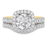 Photo of Faye 3 1/4 ct tw. Lab Grown Diamond Round Solitaire Bridal Set 14K Yellow Gold [BR1675Y-L195]