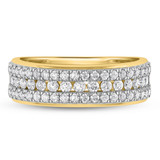 Photo of Faye 1 1/2 ct tw. Lab Grown Diamond Wedding Band Set 14K Yellow Gold [BT1675YM]