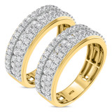 Photo of Faye 2 ct tw. Lab Grown Diamond Same Sex Mens Band Set 14K Yellow Gold [WM1675Y]