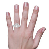 Photo of Faye 3 1/4 ct tw. Lab Grown Round Solitaire Bridal Set 10K White Gold [BR1675W-L195] [HT]