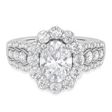 Photo of Dorah 4 1/4 ct tw. Lab Grown Diamond Oval Solitaire Trio Set 10K White Gold [BT1667WE-I195]