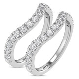 Photo of Faye 1 ct tw. Lab Grown Diamond Same Sex Ladies Band Set 10K White Gold [WL1675W]