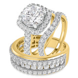 Photo of Faye 4 1/4 ct tw. Lab Grown Diamond Round Solitaire Trio Set 14K Yellow Gold [BT1675Y-L195]