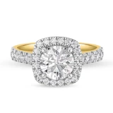 Photo of Faye 4 1/4 ct tw. Lab Grown Diamond Round Solitaire Trio Set 14K Yellow Gold [BT1675YE-L195]