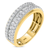 Photo of Faye 4 1/4 ct tw. Lab Grown Diamond Round Solitaire Trio Set 14K Yellow Gold [BT1675YM]