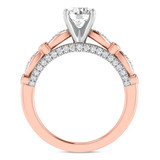 Photo of Effie 1 1/2 ct tw. Lab Grown Diamond Round Solitaire Bridal Set 14K Rose Gold [BT1662RE-L095]
