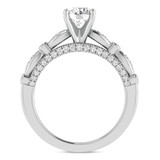 Photo of Effie 1 1/2 ct tw. Lab Grown Diamond Round Solitaire Bridal Set 14K White Gold [BT1662WE-L095]