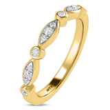 Photo of Effie 2 ct tw. Lab Grown Diamond Round Solitaire Trio Set 10K Yellow Gold [BT1662YL]