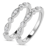 Photo of Effie 1/3 ct tw. Lab Grown Diamond Same Sex Ladies Band Set 10K White Gold [WL1662W]