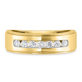 Photo of Effie 1 ct tw. Lab Grown Diamond Same Sex Mens Band Set 10K Yellow Gold [BT1662YM]