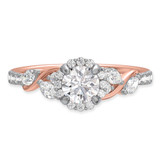 Photo of Poul 1 ct tw. Lab Grown Diamond Round Solitaire Engagement Ring 10K Rose Gold [BT1670RE-L060]