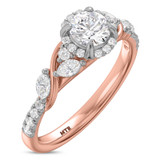 Photo of Poul 1 ct tw. Lab Grown Diamond Round Solitaire Engagement Ring 10K Rose Gold [BT1670RE-L060]