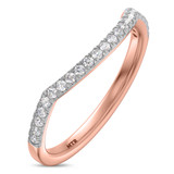 Photo of Poul 1/2 ct tw. Lab Grown Diamond Wedding Band Set 10K Rose Gold [BT1670RL]