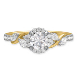 Photo of Poul 1 1/2 ct tw. Lab Grown Diamond Round Solitaire Trio Set 14K Yellow Gold [BT1670YE-L060]