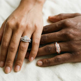 Photo of Poul 1 1/2 ct tw. Lab Grown Diamond Round Solitaire Trio Set 10K Rose Gold [BT1670R-L060]