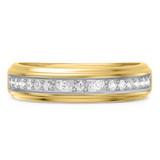 Photo of Poul 1/2 ct tw. Lab Grown Diamond Wedding Band Set 10K Yellow Gold [BT1670YM]