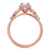 Photo of Poul 1 1/6 ct tw. Lab Grown Diamond Round Solitaire Bridal Set 10K Rose Gold [BT1670RE-L060]
