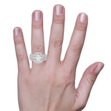 Photo of Ergo 3 1/2 ct tw. Lab Grown Oval Solitaire Bridal Set 14K Rose Gold [BR1684R-I195] [HT]