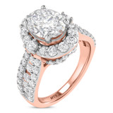 Photo of Ergo 3 1/5 ct tw. Lab Grown Diamond Oval Solitaire Engagement Ring 10K Rose Gold [BT1684RE-I195]