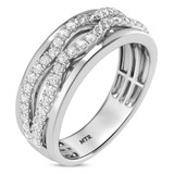 Photo of Ergo 1 ct tw. Lab Grown Diamond Same Sex Mens Band Set 14K White Gold [BT1684WM]