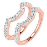 Photo of Ergo 1/2 ct tw. Lab Grown Diamond Same Sex Ladies Band Set 14K Rose Gold [WL1684R]