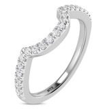 Photo of Ergo 3/4 ct tw. Lab Grown Diamond Wedding Band Set 14K White Gold [BT1684WL]