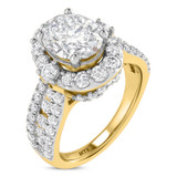 Photo of Ergo 3 1/2 ct tw. Lab Grown Diamond Oval Solitaire Bridal Set 10K Yellow Gold [BT1684YE-I195]