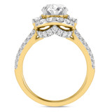 Photo of Ergo 3 1/2 ct tw. Lab Grown Diamond Oval Solitaire Bridal Set 10K Yellow Gold [BT1684YE-I195]