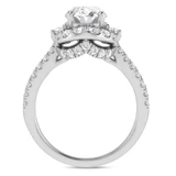 Photo of Ergo 4 ct tw. Lab Grown Diamond Oval Solitaire Trio Set 10K White Gold [BT1684WE-I195]