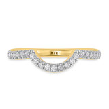 Photo of Ergo 1/2 ct tw. Lab Grown Diamond Same Sex Ladies Band Set 10K Yellow Gold [BT1684YL]