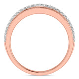 Photo of Ergo 3/4 ct tw. Lab Grown Diamond Wedding Band Set 10K Rose Gold [BT1684RM]
