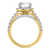 Photo of Evie 2 5/8 ct tw. Lab Grown Diamond Round Solitaire Engagement Ring 14K Yellow Gold [BT1673YE-L195]
