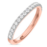 Photo of Evie 7/8 ct tw. Lab Grown Diamond Wedding Band Set 14K Rose Gold [BT1673RL]