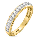 Photo of Evie 1 ct tw. Lab Grown Diamond Same Sex Mens Band Set 14K Yellow Gold [BT1673YM]