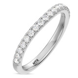 Photo of Evie 7/8 ct tw. Lab Grown Diamond Wedding Band Set 10K White Gold [BT1673WL]