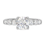 Photo of Clarus 3 1/2 ct tw. Lab Grown Diamond Round Solitaire Bridal Set 14K White Gold [BT1660WE-L145]