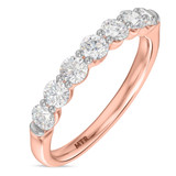 Photo of Clarus 3 1/2 ct tw. Lab Grown Diamond Round Solitaire Bridal Set 14K Rose Gold [BT1660RL]