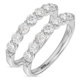 Photo of Clarus 1 7/8 ct tw. Lab Grown Diamond Same Sex Ladies Band Set 10K White Gold [WL1660W]