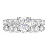 Photo of Clarus 3 1/2 ct tw. Lab Grown Diamond Round Solitaire Bridal Set 10K White Gold [BR1660W-L145]