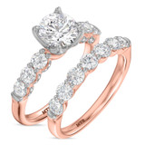 Photo of Clarus 3 1/2 ct tw. Lab Grown Diamond Round Solitaire Bridal Set 10K Rose Gold [BR1660R-L145]