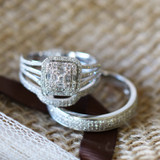 Photo of Kai 1 1/2 ct tw. Diamond Fancy Cluster Trio Set 10K White Gold [BT483W-C000]