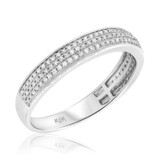 Photo of Kai 1 1/7 ct tw. Diamond Same Sex Mens Band Set 14K White Gold [BT483WM]